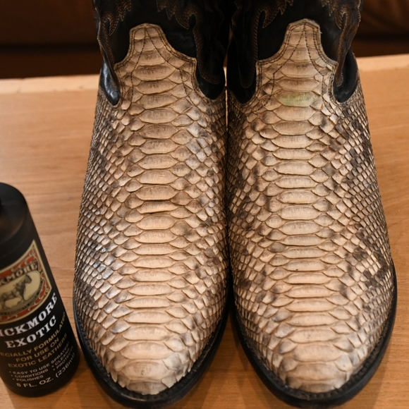 Dan Post Exotic Python Cowboy Boots - Picture 2 of 3